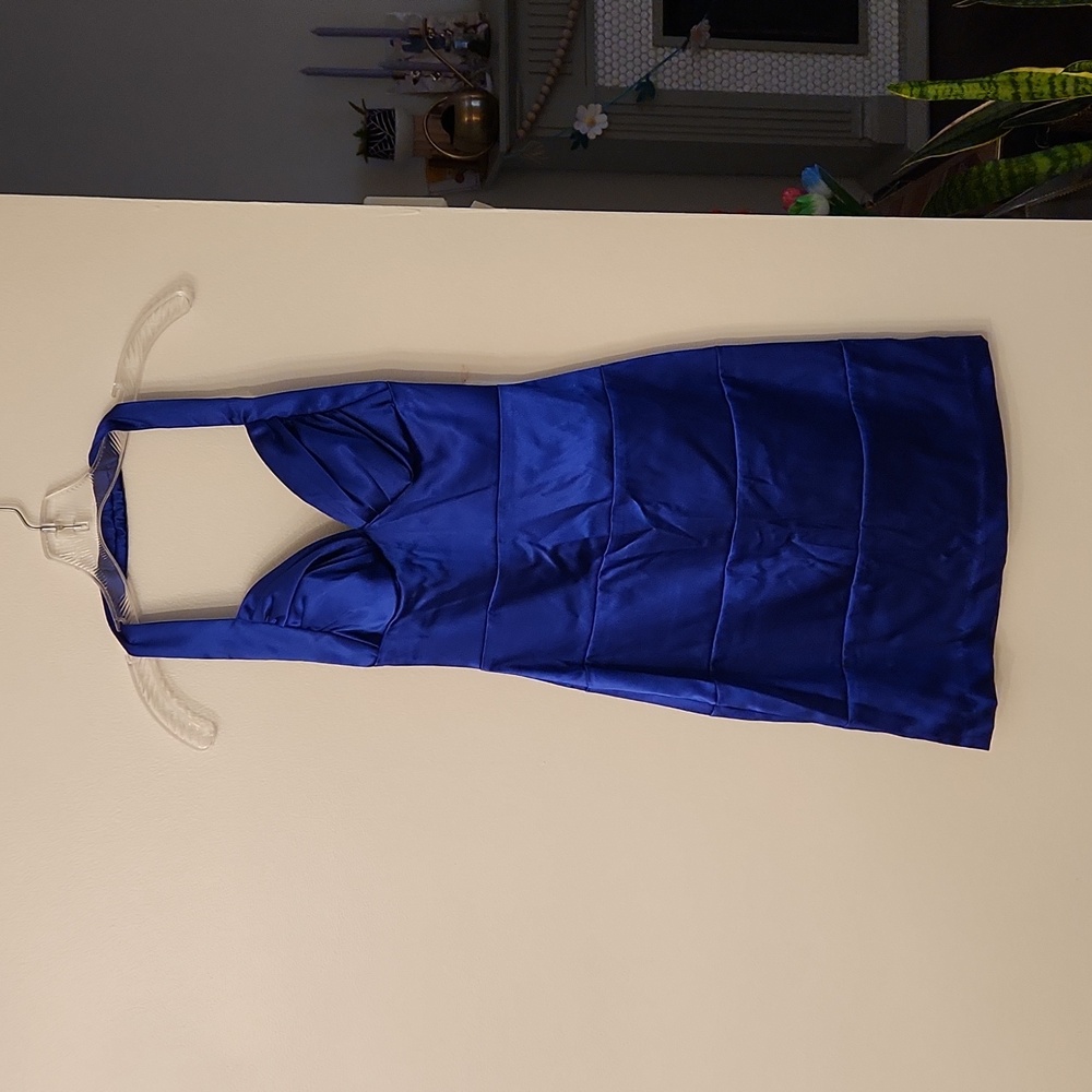 Windsor Halter Satin Mini Dress Size 3/4